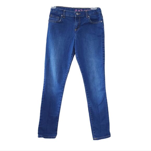 Children's Place Superskinny Jeans Size 12 Blue, Adjustable Waist, Excellent - Picture 1 of 5